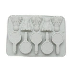 Unique Bargains Chocolate Mould 10-Cavity Badminton Theme Candy Mould Hand Wash 6.61"x4.69"x0.71" 1 Pc - 1 of 4