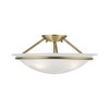 Livex Lighting Newburgh 3 - Light Semi-Flush Mount in  Antique Brass - 3 of 4