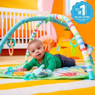 Bright Starts Wild Wiggles Baby Activity Gym & Machine-Washable Play Mat - Green