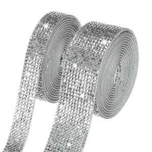 Unique Bargains Rhinestone Self-Adhesive DIY Crafts Crystal Ribbon 1 Pc - 1 of 4