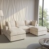 Cloud Couch Modular Sectional Sofa,100.5" U Shaped Couch, Oversized Convertible Wide Seater,3 Seater With 2 Ottomans For Living Room Set,Khkai - 2 of 4