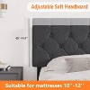 TROPOW Queen Size Bed Frame ¨C Dark Gray Platform Bed with USB Ports & Adjustable Headboard, No Box Spring Needed (1-Pack) - 3 of 4