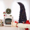 GlasFlength Artificial Trees Premium Wizard Hat Shaped Christmas Tree Fashion Cute Design for Holiday Decoration, Black, 10.5"*10.5"*41.5" - 2 of 4