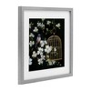 Stupell Industries Evening Song Birdcage over Black Framed Print Under Glass, Gray, 13" x 13" - 2 of 4