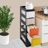 YIYIBYUS Bathroom Storage Cabinet, 5 Tier Narrow Floor Standing Storage Cabinet - 2 of 4