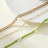 Anna-Kaci Women's Layered Beaded & Chain Necklace Set - 4 of 4