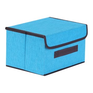 REGALWOVEN Collapsible Clothes Books Organizing Fabric Storage Bin with Lid and Handle 1Pc - 1 of 4
