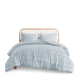 ChicFurnit Bedding Set Jacquard Duvet Cover Set with Clip Closure for Stylish Bedroom Decor, Blue, 9.84"*11.81"*4.33" - 1 of 4