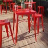 Flash Furniture Commercial Grade 23.75" Square Metal Indoor-Outdoor Bar Height Table - 4 of 4