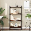 vidaXL 4-Tier Industrial Brown Oak Bookcase - Engineered Wood and Metal Frame, Spacious - 2 of 4