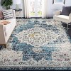 Acekool Area Rug Plush Non-Shedding Low Pile Stain Resistant Non Slip Vintage Medallion Accent Carpet for Living Room Bedroom - 3 of 4