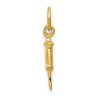 Black Bow Jewelry 14k Yellow Gold Polished 3D Medical Syringe Charm, 3 x 20mm - 3 of 4