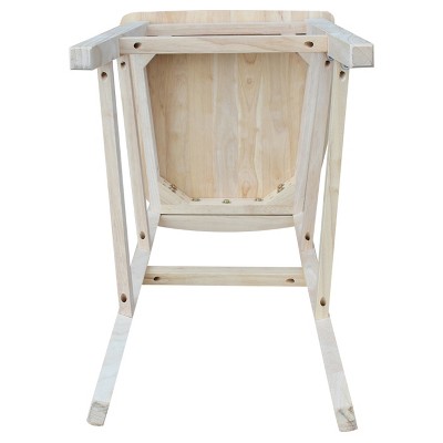 San Remo 30-Inch Unfinished Solid Wood Traditional Bar Stool