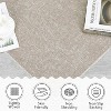 Coucheta Modern Farmhouse Textured Rug Washable Stain Resistant Low Pile Non-Slip Front Door Mat, Multi-Color & Size - 4 of 4
