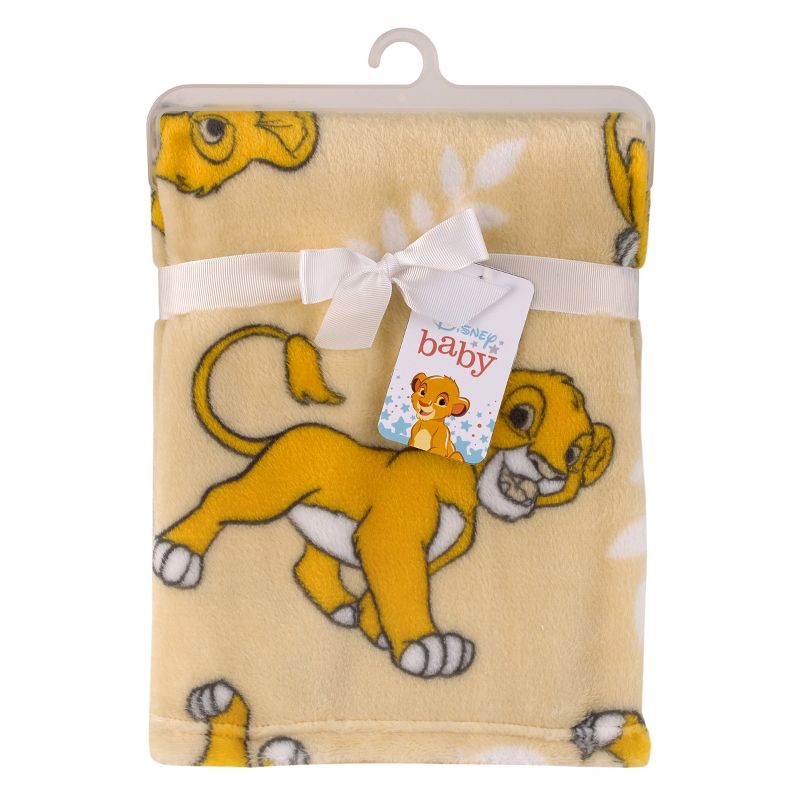 Disney Lion King Tan, Beige and White Simba Super Soft Baby Blanket, 4 of 8
