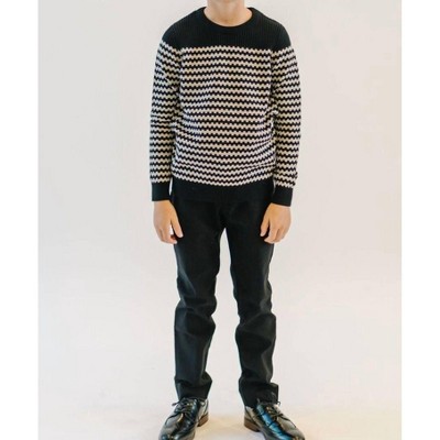 Boy's Luis Geometric Sweater - Leo & Zachary