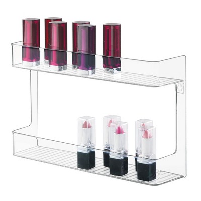 Mdesign Plastic Bathroom Medicine Organizer, 4 Level Shelf, 2 Pack - Clear  : Target