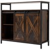 HOMCOM Industrial Sideboard, Buffet Cabinet with Doors, Storage Cabinets, Racks, Drawer, Adjustable Shelves for Living Room, Kitchen, Home Bar, Brown - 4 of 4