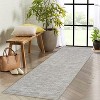Area Rug - Modern Stripe Style Ultra-Thin Low Pile Carpet for Living Room, Bedroom, Office, Non Slip Washable - 3 of 4