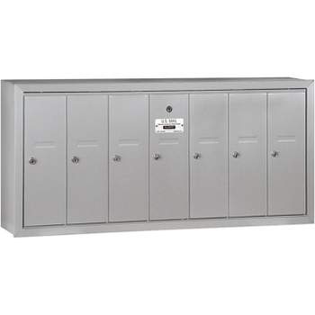 Salsbury Industries Vertical Mailbox (Includes Master Commercial Lock) - 7 Doors - Aluminum - Surface Mounted - Private Access
