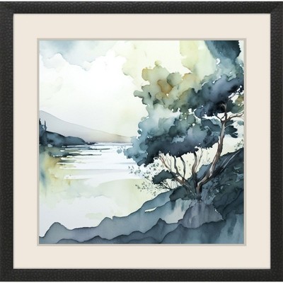HomeRoots Whispers in the Wind Modern Landscape Black Framed Wall Art