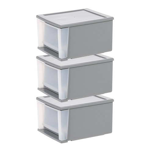 Iris USA Deep Box Chest Drawer 3 Pack White