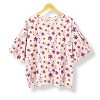 Women's Floral Printed Cotton Jersey Top - Easel - 2 of 2