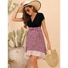 WhizMax Women's Maternity Dress Casual Short Sleeve Summer High Waist A Line Dress for Photoshop Baby Shower - 4 of 4