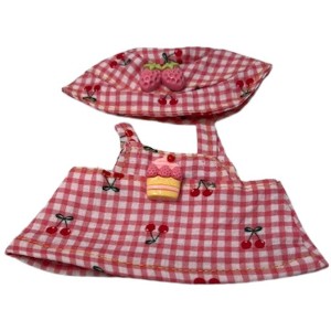 Doll Clothes Superstore Cherry Delicious Sundress with Matching Hat for 17.5 cm Labubu Dolls - 1 of 4