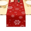 Christmas Tablecloth for Rectangle/Round Tables,Snowflake Washable Decorative Table Cover,Party Decorations for Parties Kitchen and Dining Room - 4 of 4