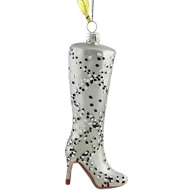 Cody Foster 5.5 Inch Tall Boot-Snake Skin Ornament Knee-High Shoe Heel Tree Ornaments