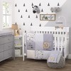 Little Love by NoJo Roarsome Lion - Grey, White Stripe Plush Changing Pad Cover with Yellow Lion Applique - 3 of 3