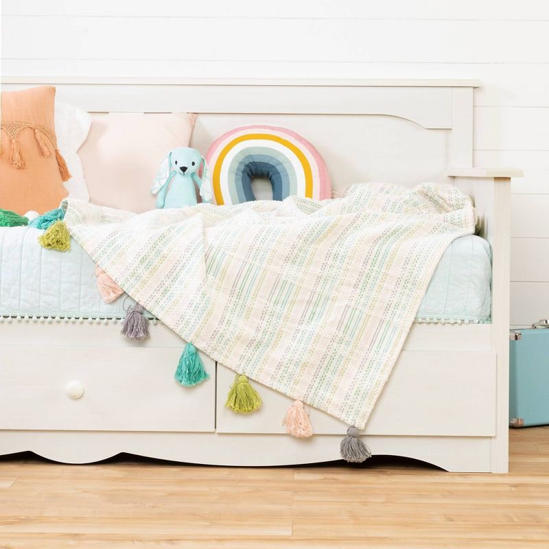 Twin Summer Breeze Kids&#39; Daybed with Storage White Wash - South Shore, 5 of 11