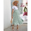 Maternity High Waisted Midi Skirt Summer Ruffle Adjustable Boho Flowy Suspender Skirt Photoshoot Baby Shower - 2 of 4