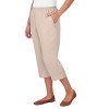Alfred Dunner Womens Button Hem Denim Capri Pant - 3 of 4