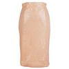 Anna-Kaci Women's Peach High Rise Sequin Pencil Skirt- Small ,Beige - 2 of 4