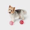 Tennis Ball Dog Toy - Boots & Barkley™ White/Red/Pink 2pk - image 2 of 3