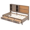 NicBex Twin Daybed with Storage Morden Daybed with 3 Storage Drawers, Storage Cabinets, Cork Board and Charging Ports for Apartment - 4 of 4
