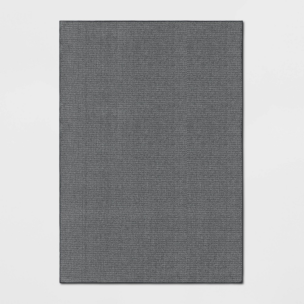 7'X10' Indoor/Outdoor Solid Tufted Area Rug Charcoal - Made By Design™