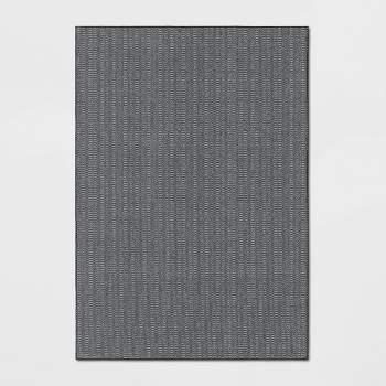 7'X10' Indoor/Outdoor Solid Tufted Area Rug Charcoal - Made By Design™