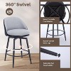 wivel Bar Stools Set of 2, 26" Modern Upholstered Barstools with Back and Metal Legs - 4 of 4