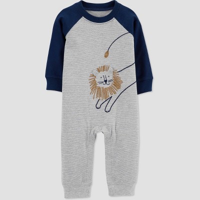 Image of Baby Boys' Lion Romper - Just One You® made by carter's Gray 3M