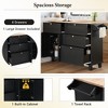 Kitchen Island with Drawers, Drop Leaf and 2 Seatings - 4 of 4