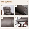 Faux Leather Swivel Reclining Chair with Ottoman, High Back and Wood Frame - 4 of 4
