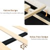 Nasitip Boucle Bed Frame with LED Light Headboard, Charging Station and 4 Storage Drawers, Bed Frame with Wood Slats, Easy Assembly - 4 of 4