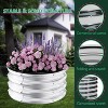 3-Pack Galvanized Metal Raised Garden Beds, Round Planter Boxes for Vegetables, Herbs, Flowers & Outdoor Gardening - 3 of 4