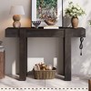 KTMBDW Modern Console Table with Drawer and Power Outlet, 47.2 inch Contemporary Wood Entryway Table Sofa Table for Living Room, Hallway - 2 of 4