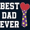 Adult Design By Humans Best Dad Ever Heart Tie By sukhendu12 Pullover Hoodie - 2 of 2