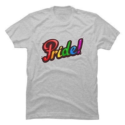 Adult Design By Humans Colorful Pride Rainbow Text By VectorKitchen T-Shirt