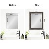 Amanti Art Mirror Makeover Bathroom Mirror Frame Border Kit - Fully Assembled Peel and Stick Frame - Mirror NOT Included - Bark Rustic Char Trim - 4 of 4